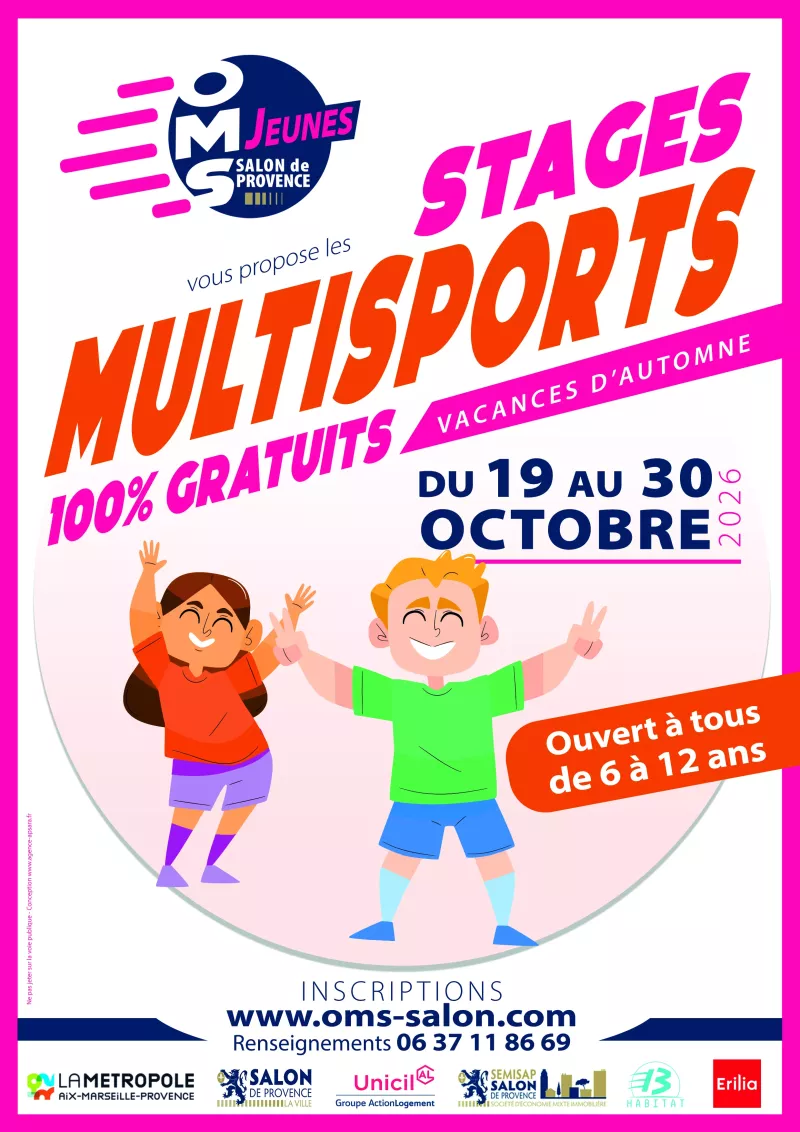 Stages multisports 100 % gratuits des vacances d'automne 2026