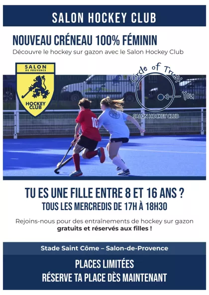 Hockey Sur Gazon 100% Féminin - Tous les mercredis de 17h à 18h30 - Inscription à faire toutes les semaines souhaitées
