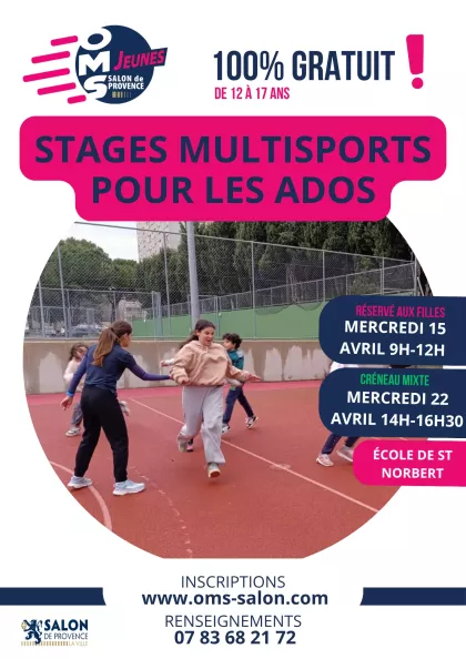 Stages ADOS 100 % gratuits des vacances de Pâques 2026